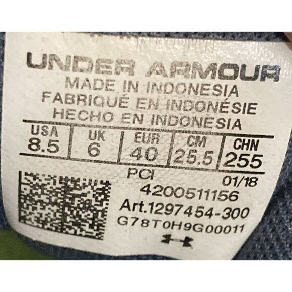 Under Armour toccoa Men's Size 8.5 Gray Mesh Athletic Running sneakers Shoes - Picture 8 of 8